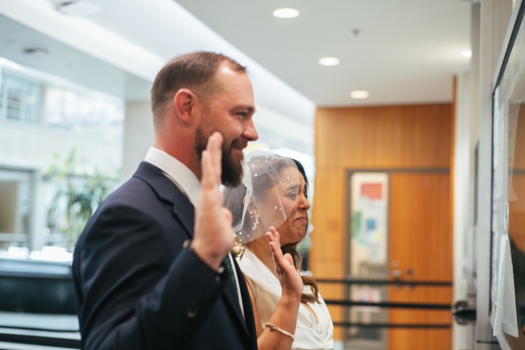 Saysing vows at Denver Courthouse
